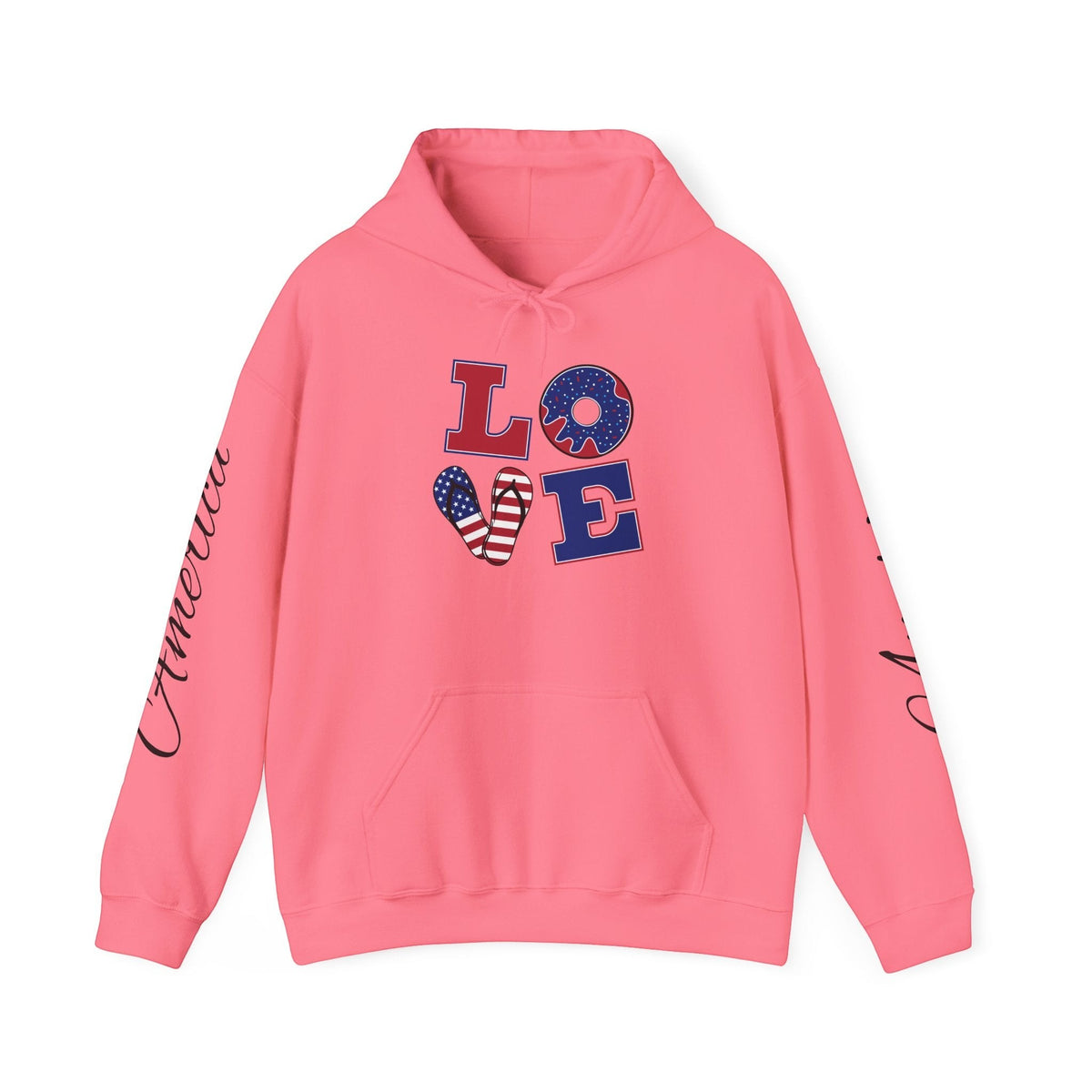 Love printed Heavy Blend™ Hooded Sweatshirt