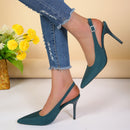 Pointed Toe Buckle Sandals Stiletto High Heels Shoes For Women