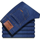 Loose Straight Business Casual Stretch Jeans For Men