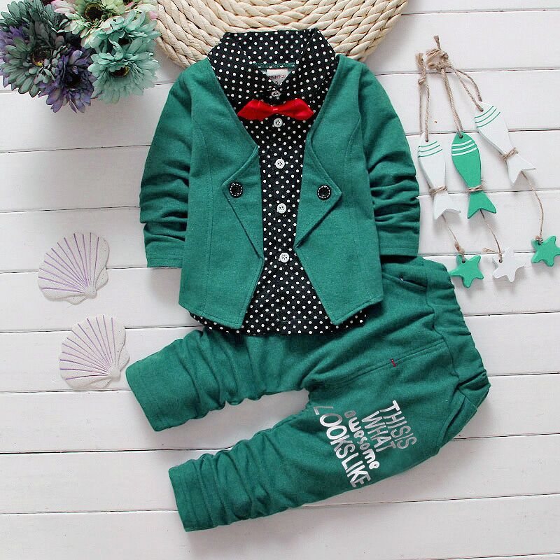 Children's Children's Suit Bow tie Sweater Small Trousers