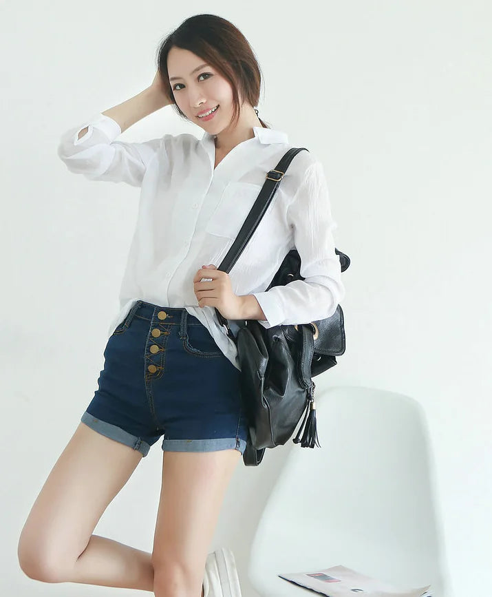 Chic Cotton-Linen Blouse