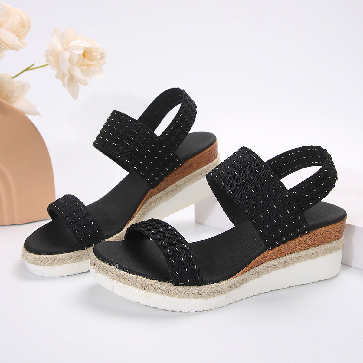Wedge Sandals with Peep toe Shoes