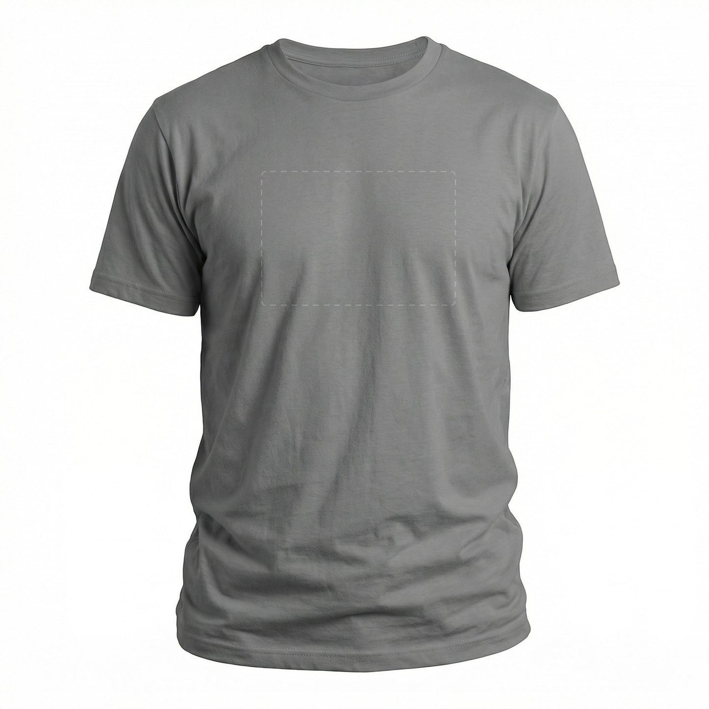 Custom printed t-shirt in gray — DTG printing by GIGI & POPO, Irving TX