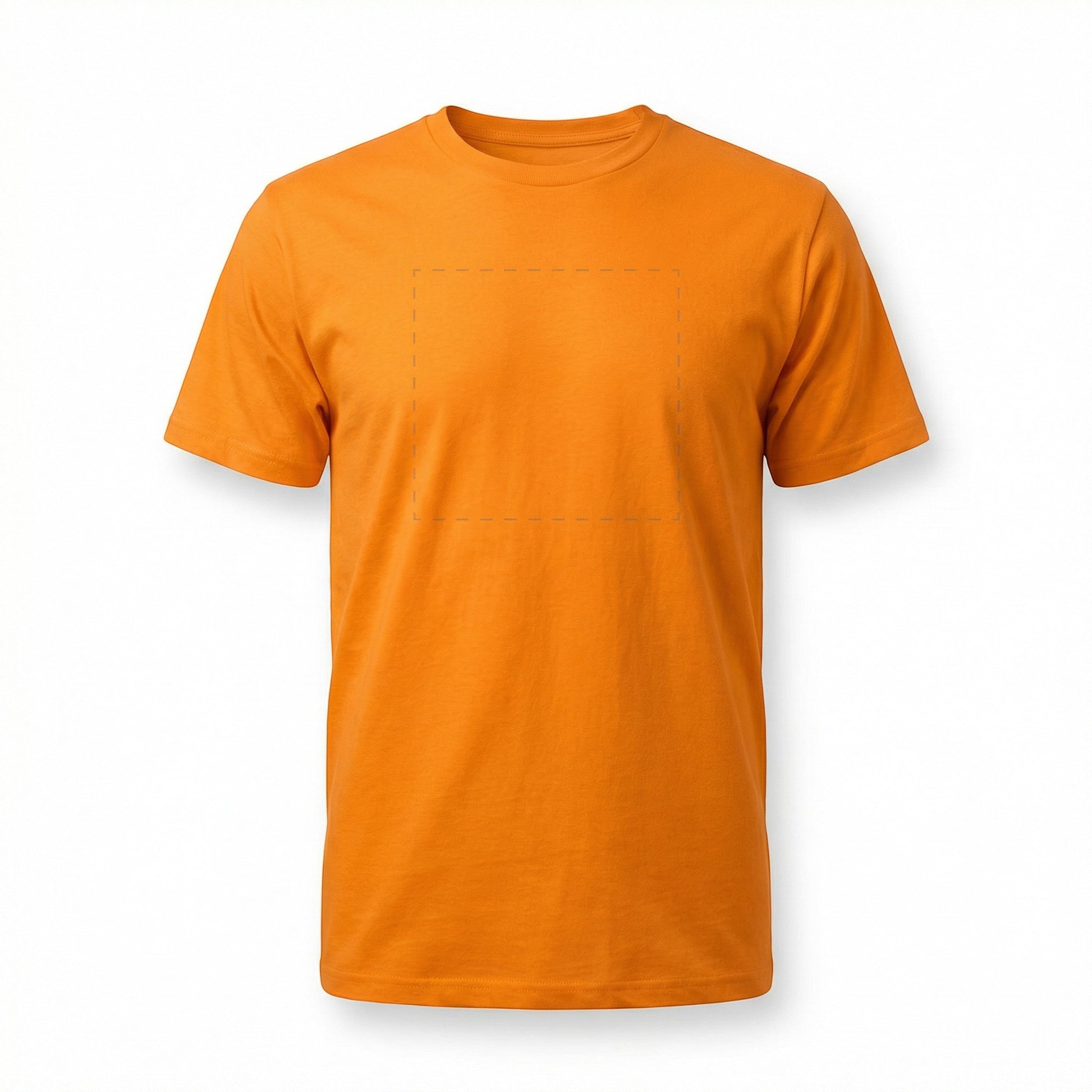 Custom printed t-shirt in orange — DTG printing by GIGI & POPO, Irving TX