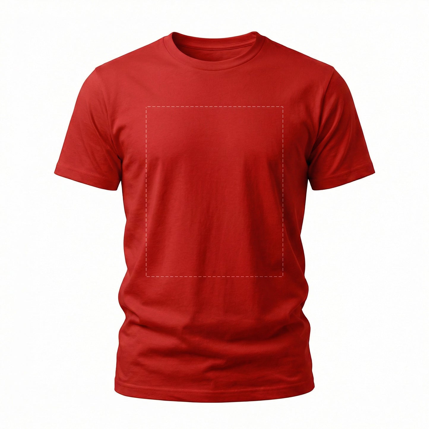 Custom printed t-shirt in red — DTG printing by GIGI & POPO, Irving TX