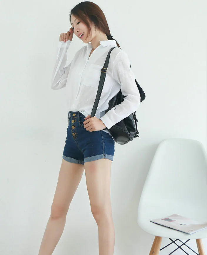 Chic Cotton-Linen Blouse