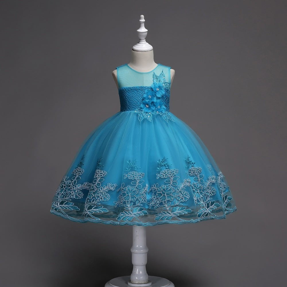 Wedding Girl Dress with embroidery - GIGI & POPO