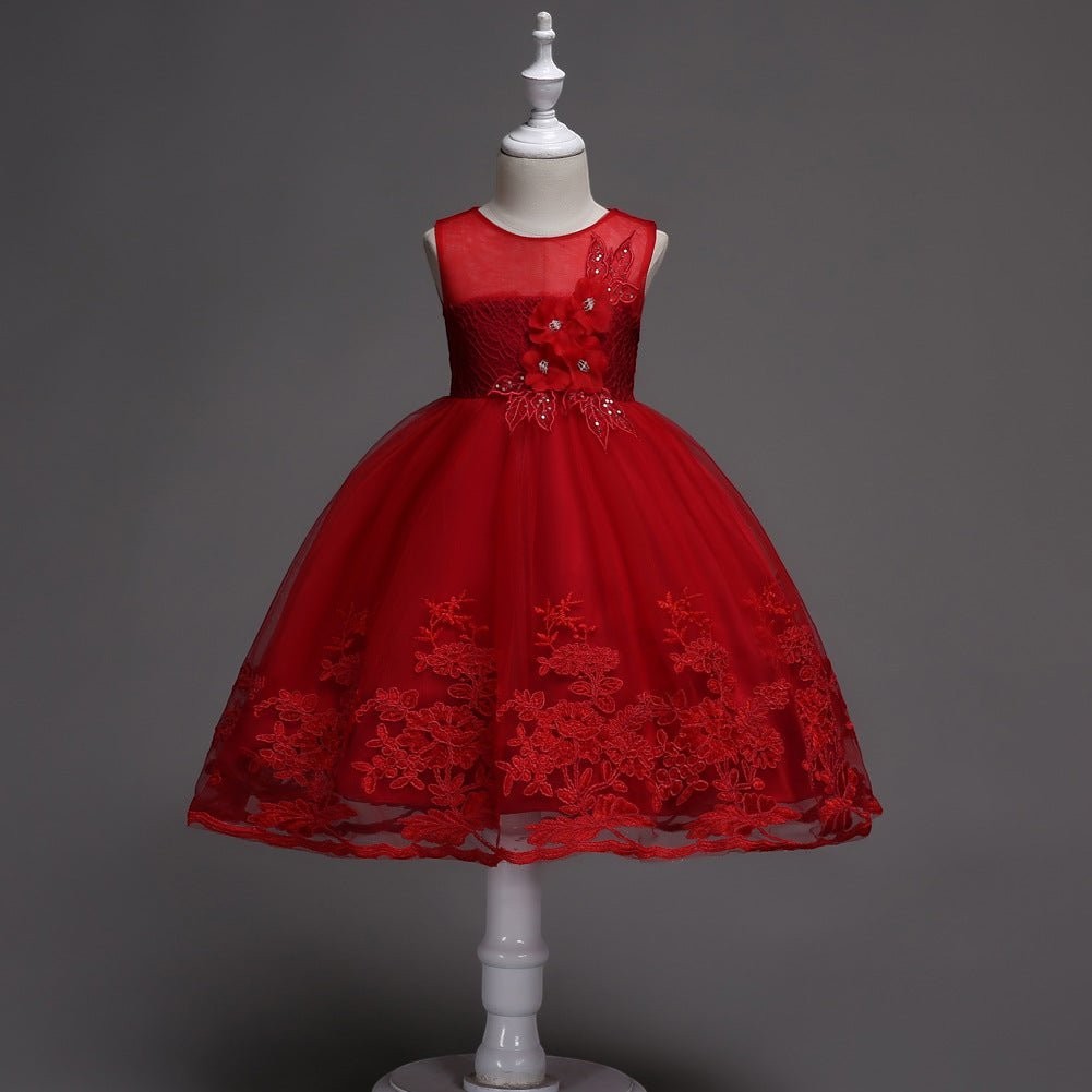Wedding Girl Dress with embroidery - GIGI & POPO