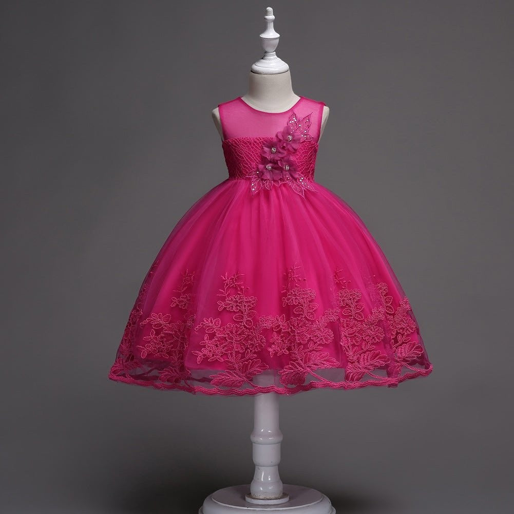 Wedding Girl Dress with embroidery - GIGI & POPO
