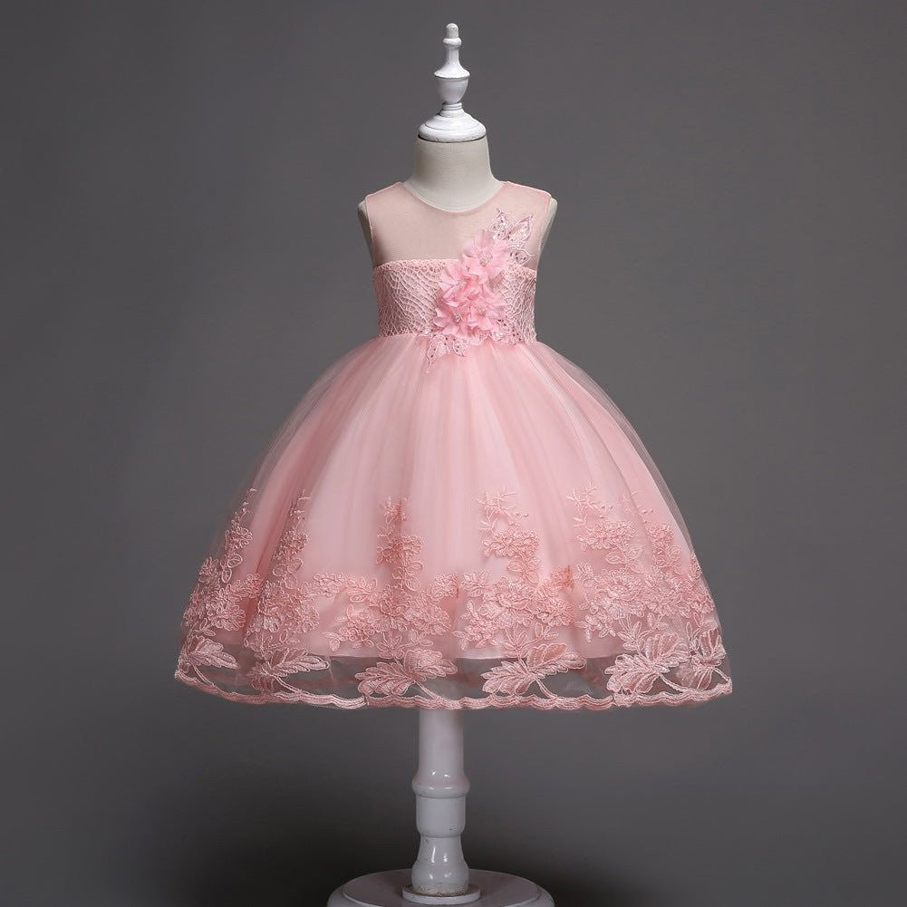 Wedding Girl Dress with embroidery - GIGI & POPO