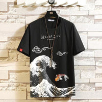 Anime Print Oversized Men T Shirt - GIGI & POPO - Black / XXL