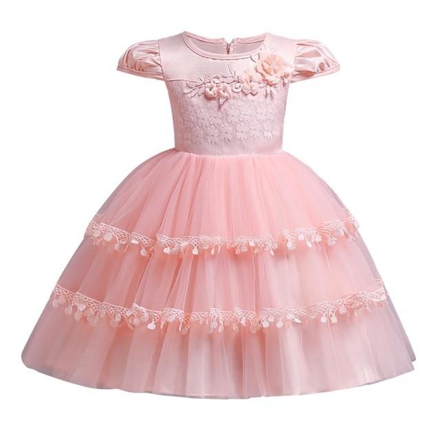 Baby Ball gown or wedding Dress for Girls - GIGI & POPO - Girl Dresses - Pink / 6