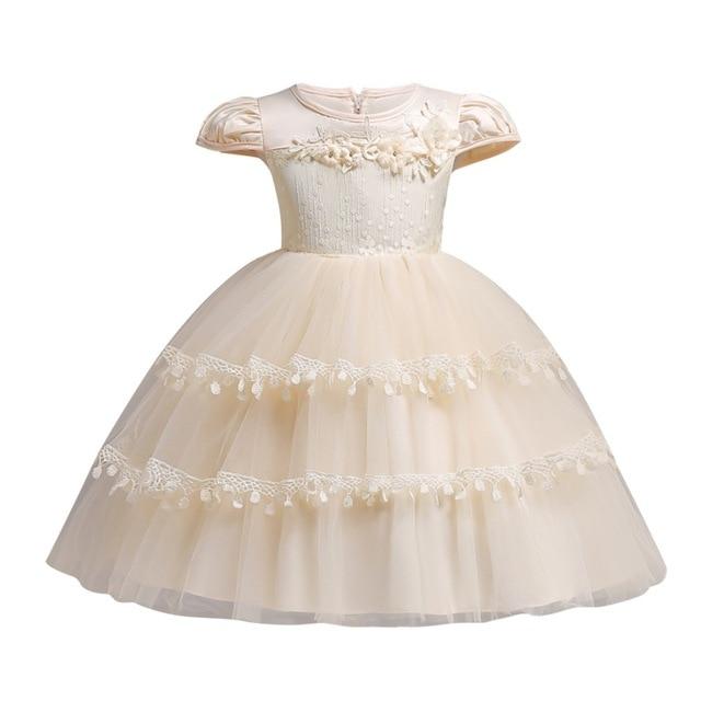 Baby Ball gown or wedding Dress for Girls - GIGI & POPO - Girl Dresses - Khaki / 4