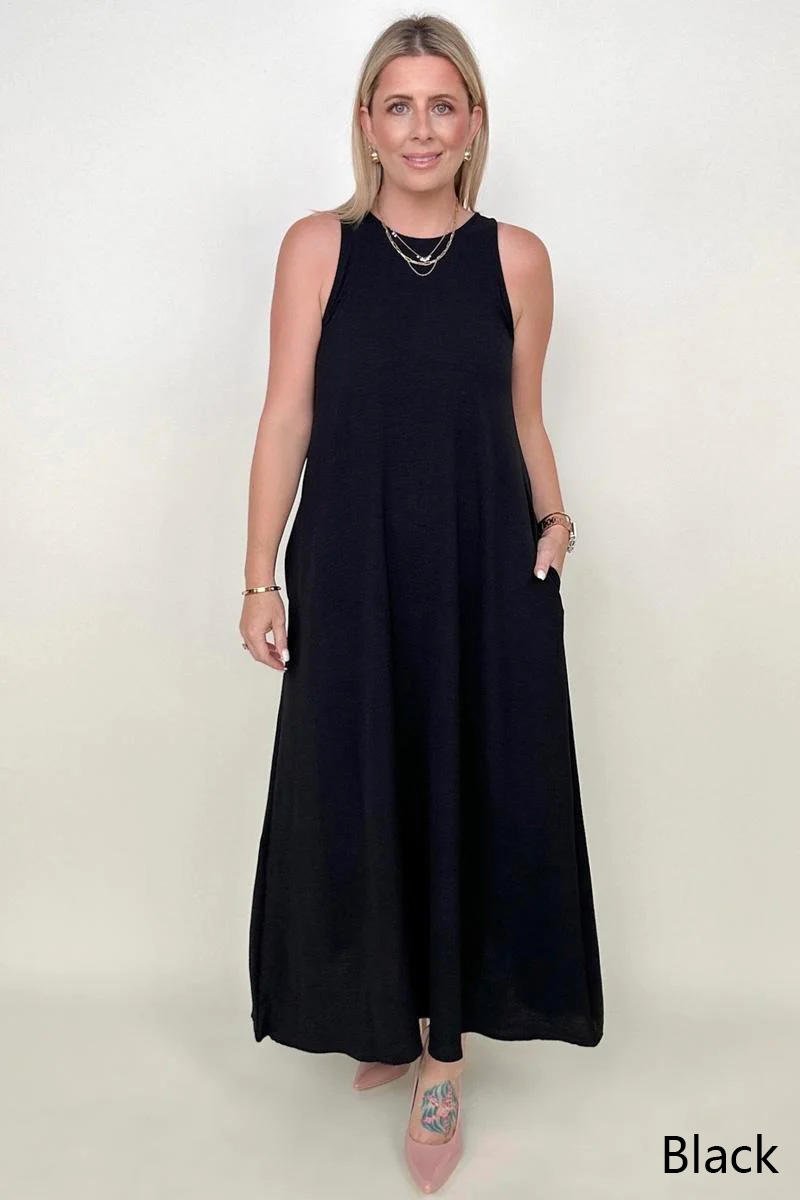 Be Stage Sleeveless Airflow A-Line Maxi Dress - GIGI & POPO