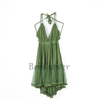 Bellflower Strapless Boho Summer Dress - GIGI & POPO - Women - Green / L