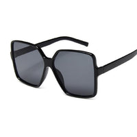 Black Square Oversized Sunglasses - GIGI & POPO - Black Gray