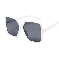 Black Square Oversized Sunglasses - GIGI & POPO - White Gray