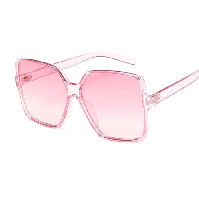 Black Square Oversized Sunglasses - GIGI & POPO - Pink