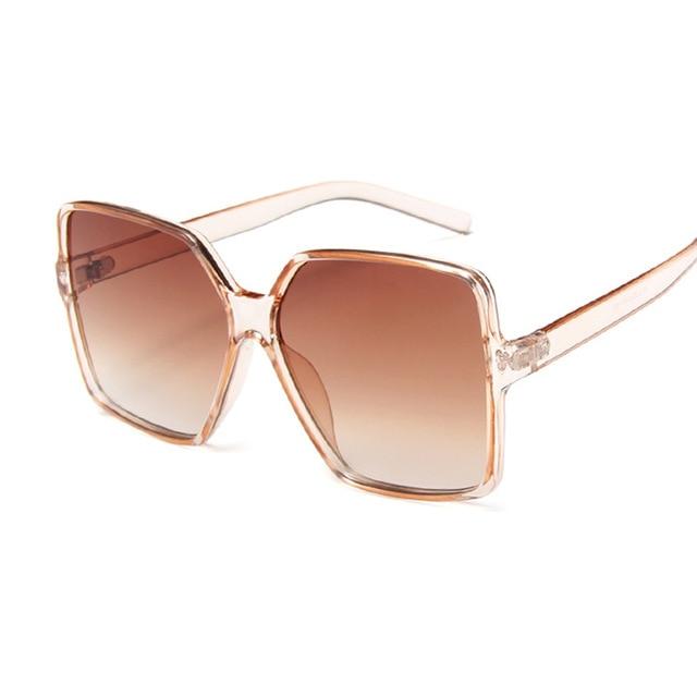 Black Square Oversized Sunglasses - GIGI & POPO - Champagne