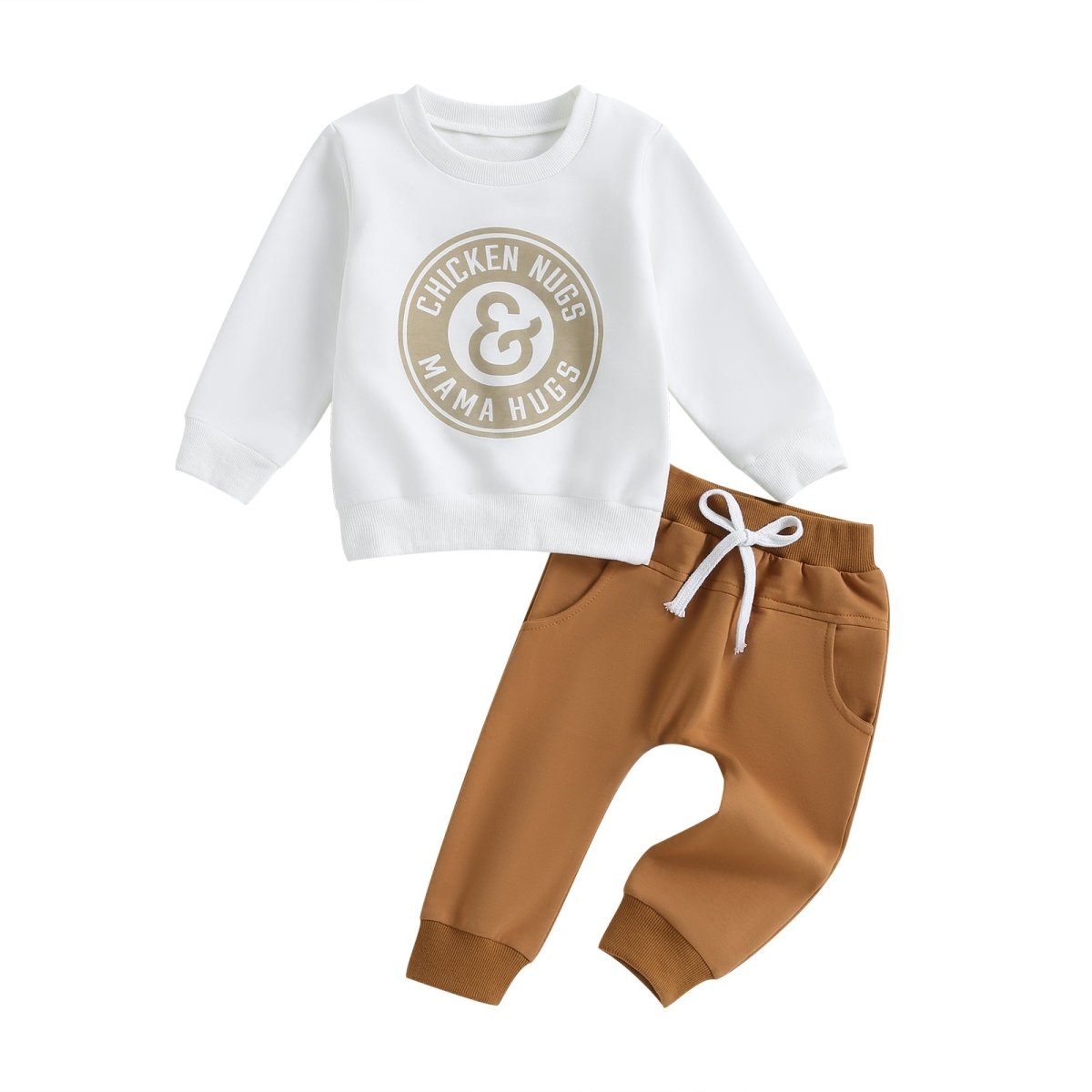 Boys' Letter Printed Top And Pants Set - GIGI & POPO