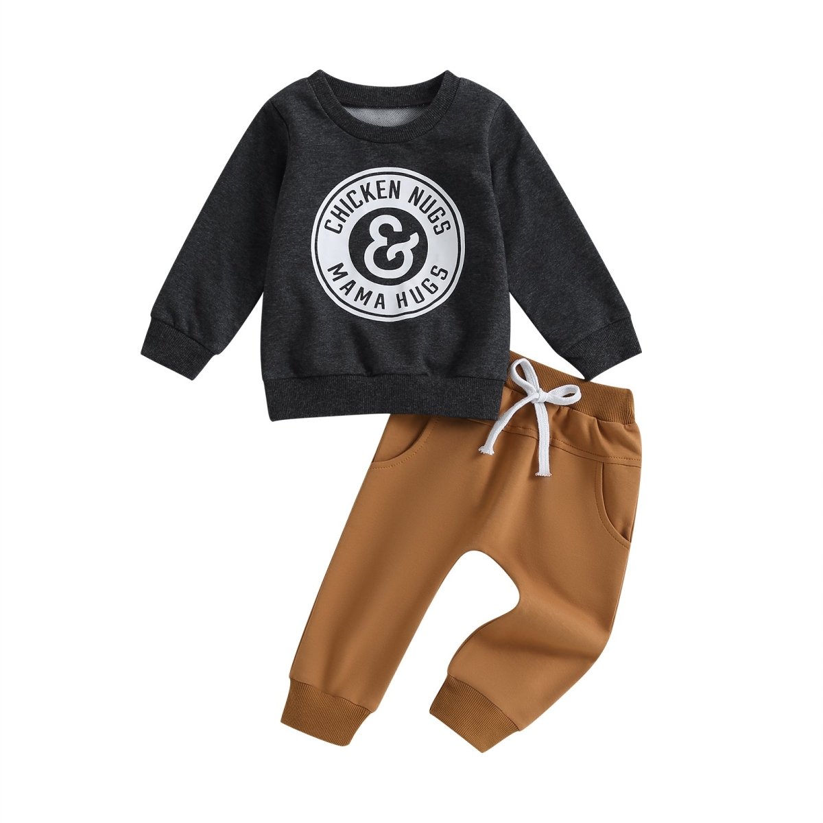 Boys' Letter Printed Top And Pants Set - GIGI & POPO