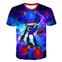 Cartoon Sonic hedgehog t shirt - GIGI & POPO - 11087 / 9T