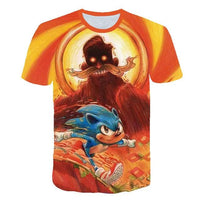 Cartoon Sonic hedgehog t shirt - GIGI & POPO -