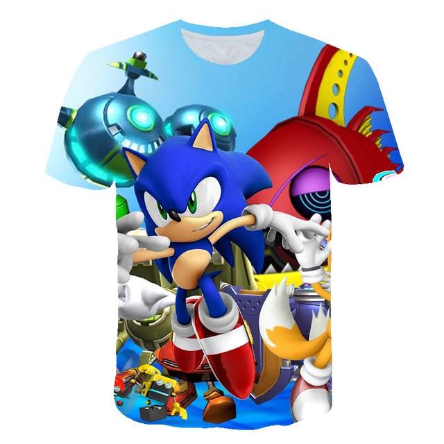 Cartoon Sonic hedgehog t shirt - GIGI & POPO - 11083 / 13T