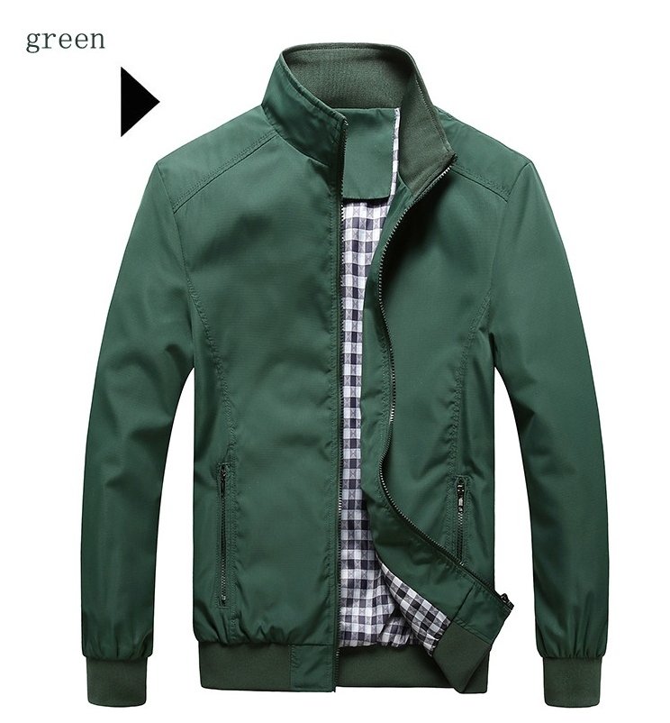 Casual Jacket Men Outerwear Sportswear - GIGI & POPO - Men Hoodies & Jackets - Green / L