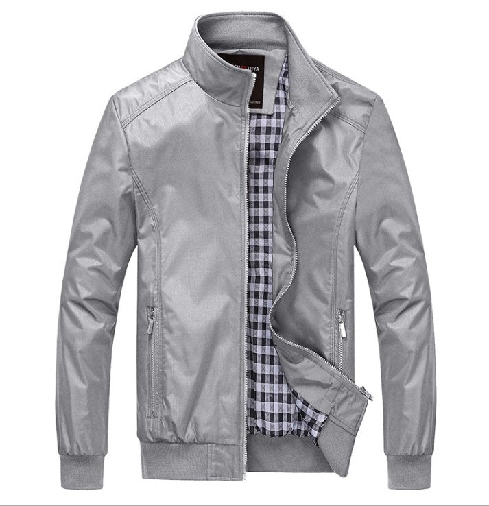 Casual Jacket Men Outerwear Sportswear - GIGI & POPO - Men Hoodies & Jackets - Gray / XL