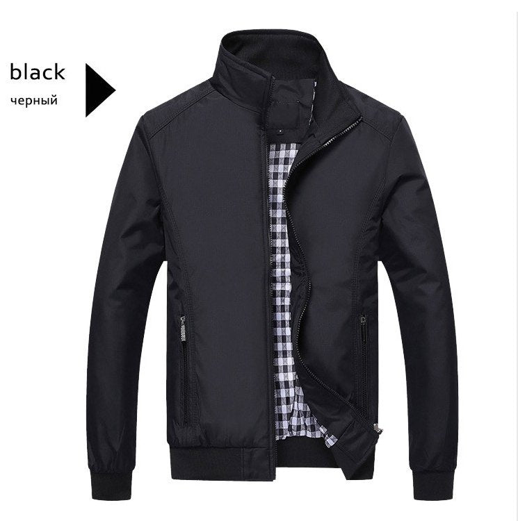 Casual Jacket Men Outerwear Sportswear - GIGI & POPO - Men Hoodies & Jackets - Black / XXL