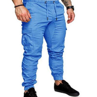Casual pants, leg pants, male - GIGI & POPO - Men - Blue / 4XL