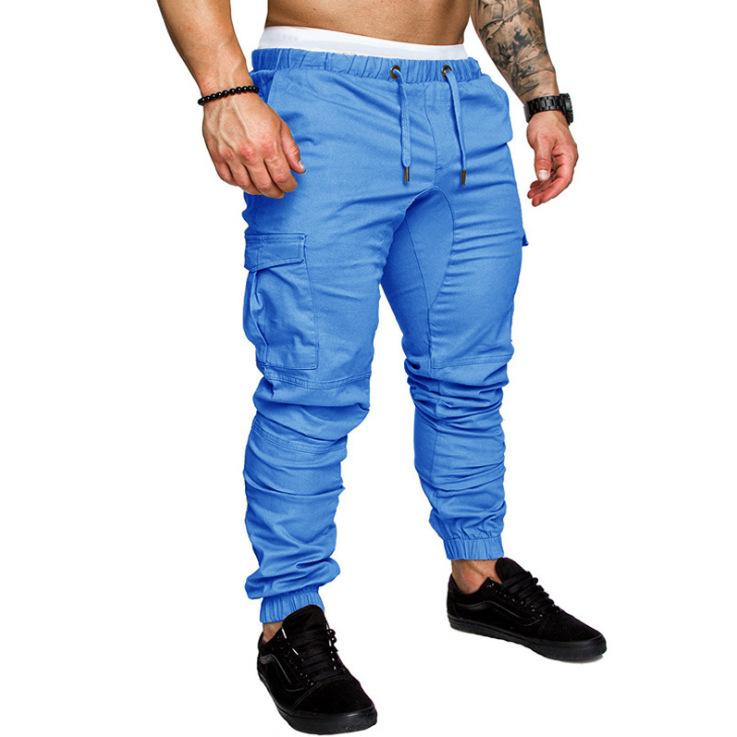 Casual pants, leg pants, male - GIGI & POPO - Men - Blue / 5XL