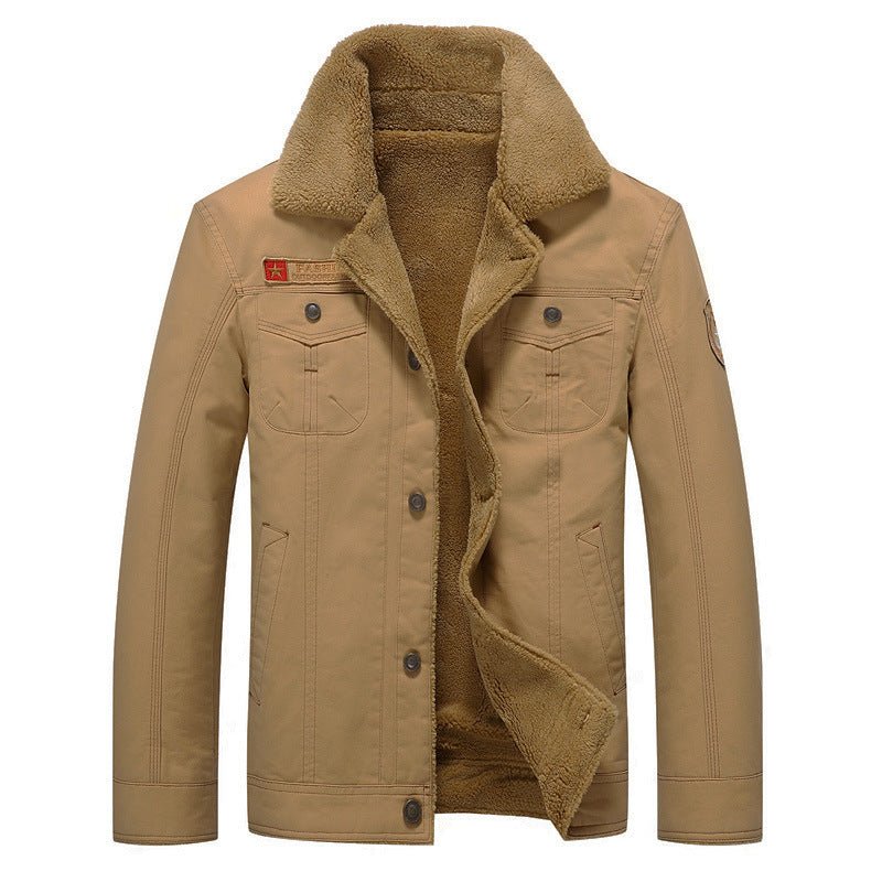 Collar Fleece Jacket - GIGI & POPO - 0 - 5XL / Khaki