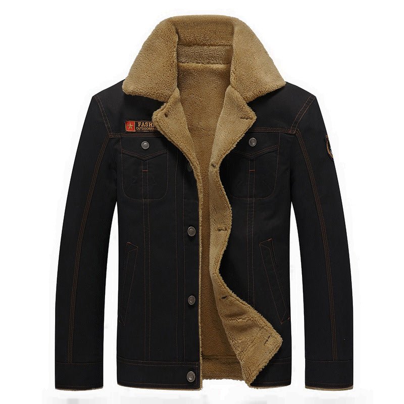 Collar Fleece Jacket - GIGI & POPO - 0 - 5XL / Black