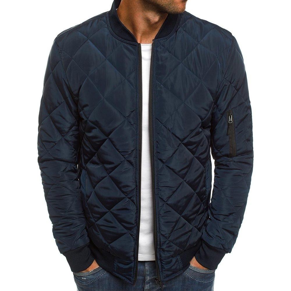 Cotton suit men's bomber jacket - GIGI & POPO - Men Hoodies & Jackets - Tibetan blue / XL