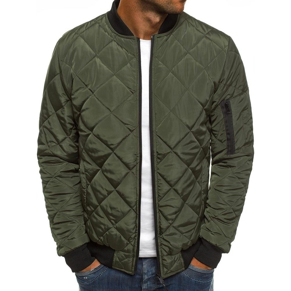 Cotton suit men's bomber jacket - GIGI & POPO - 0 - green / XXL