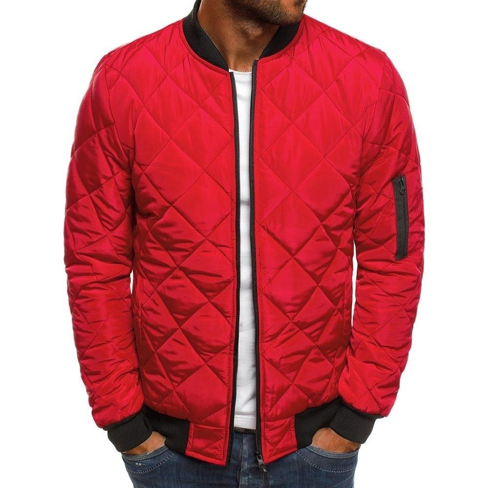 Cotton suit men's bomber jacket - GIGI & POPO - Men Hoodies & Jackets - gules / L