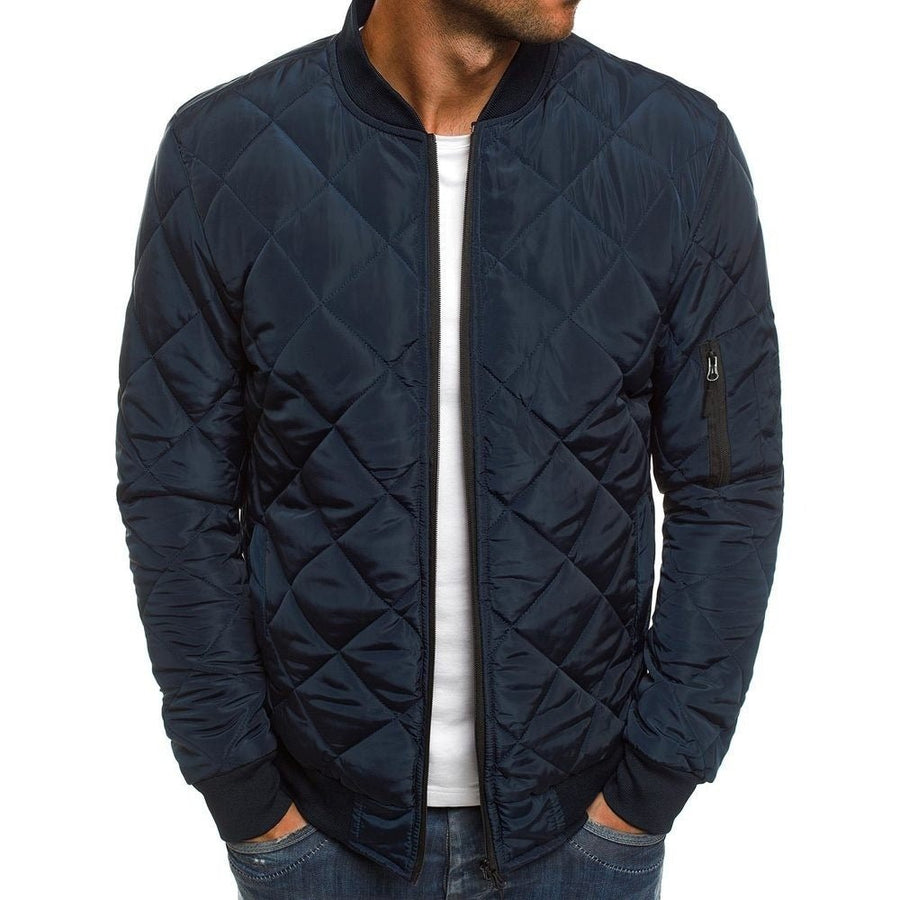 Cotton suit men's bomber jacket - GIGI & POPO - 0 - Tibetanblue / XL