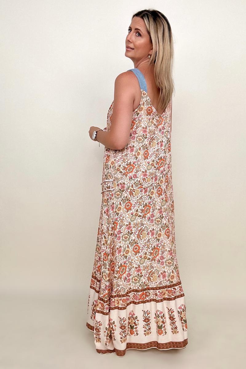 Davi & Dani Button Down Floral Maxi Dress - GIGI & POPO