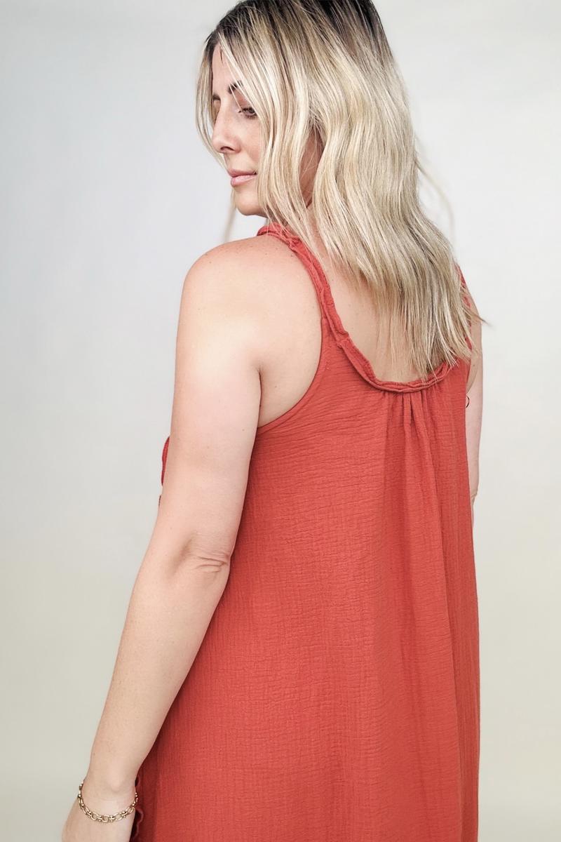 Davi & Dani Ruffle Detail Midi Sundress (Without Belt) - GIGI & POPO