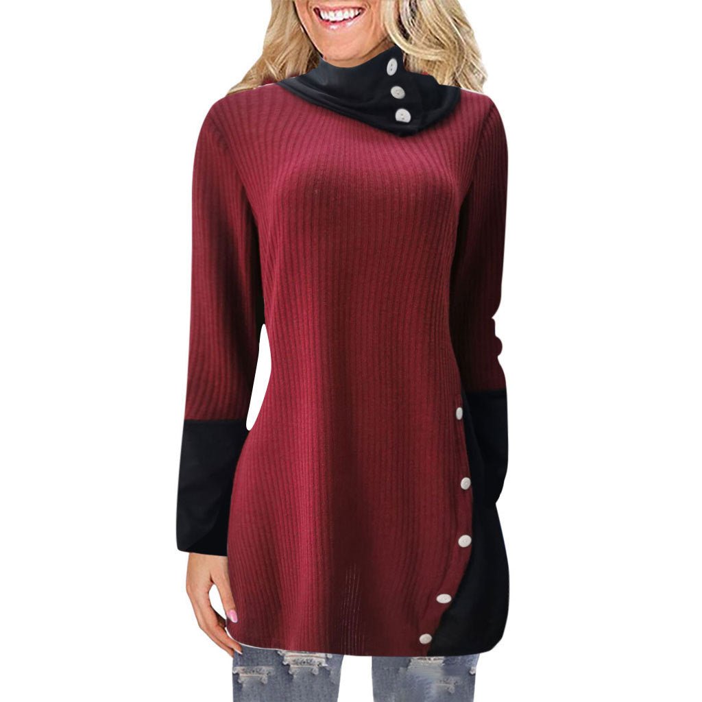 European And American Women's Top New Long Sleeve Irregular Dress - GIGI & POPO - Women -