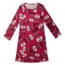 Fashion Casual Santa Printed Long Sleeve Girls Dress - GIGI & POPO - Baby Girl -