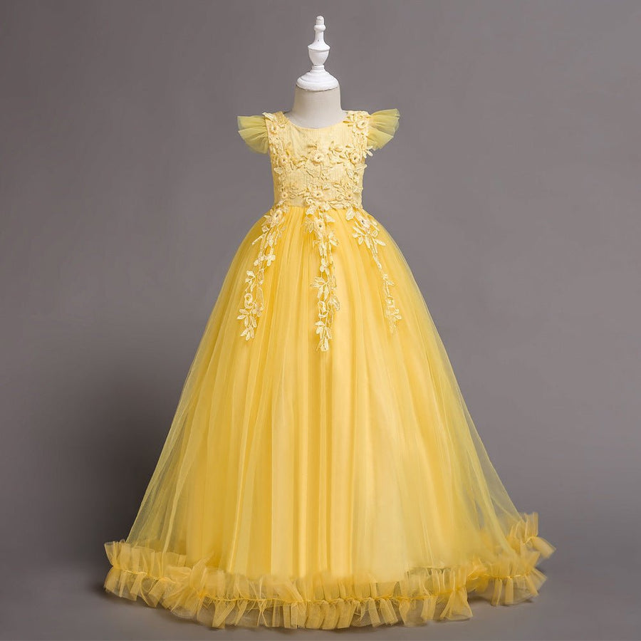 Fashion Children's Long Summer Piano Performance Costume Dress - GIGI & POPO