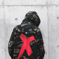 Fashion Coat X Jacket Camouflage Colour - GIGI & POPO - Men Hoodies & Jackets - Red / L