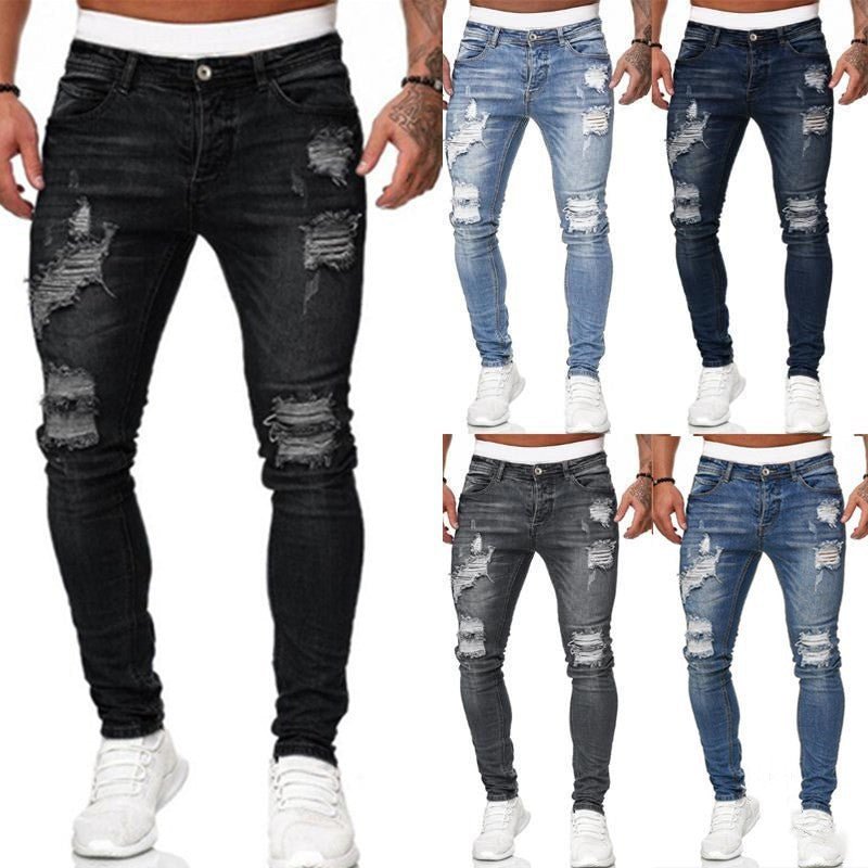 Fashion Jeans with ripped style