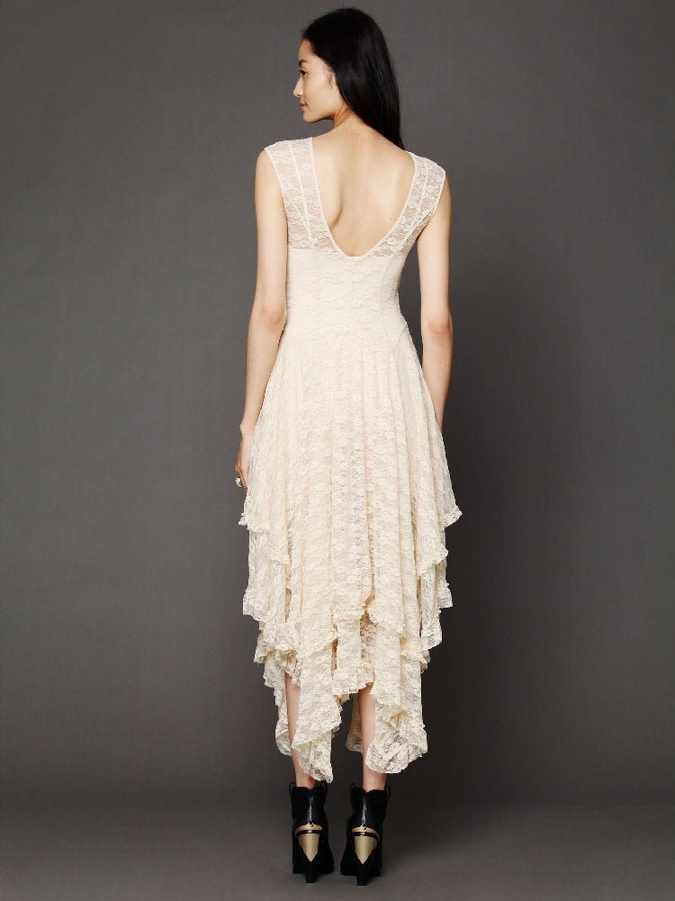 Fashion Women's Wear Irregular Lace Dress - GIGI & POPO