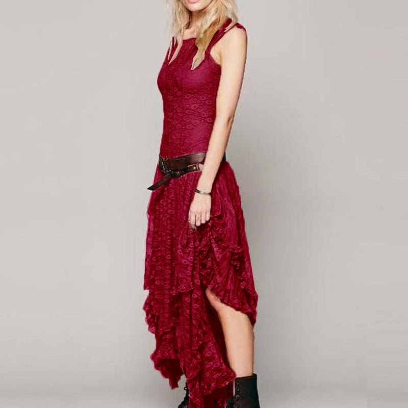 Fashion Women's Wear Irregular Lace Dress - GIGI & POPO