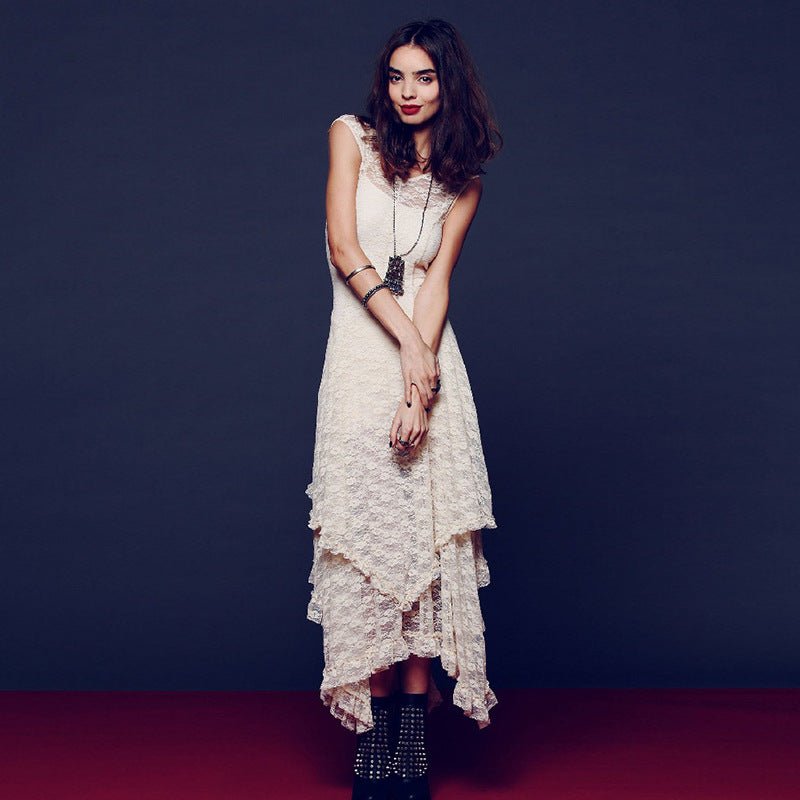 Fashion Women's Wear Irregular Lace Dress - GIGI & POPO