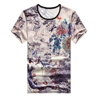 FAURENO GRAPHICS T-SHIRT - GIGI & POPO - Men - Flower Color / XL